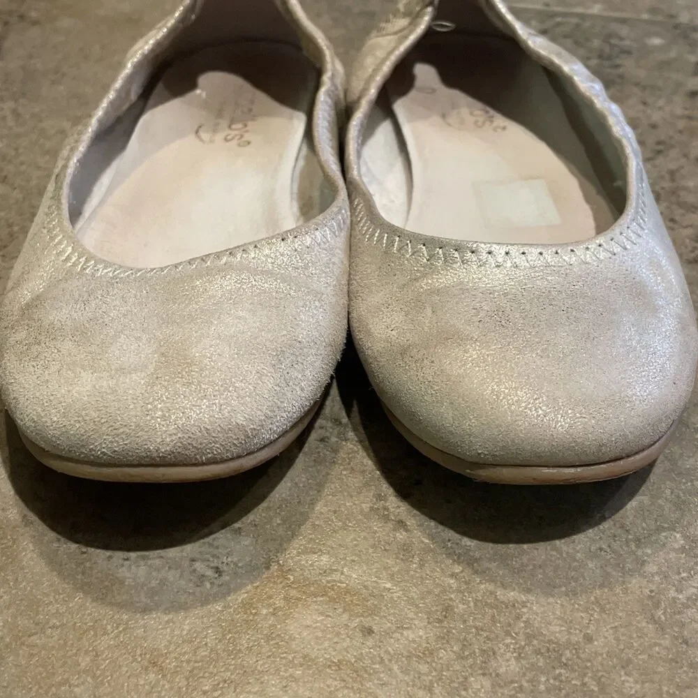 Geppetto's Gold Ballet Flats Girls Size EU 31 US 13-13.5 Handmade in Spain